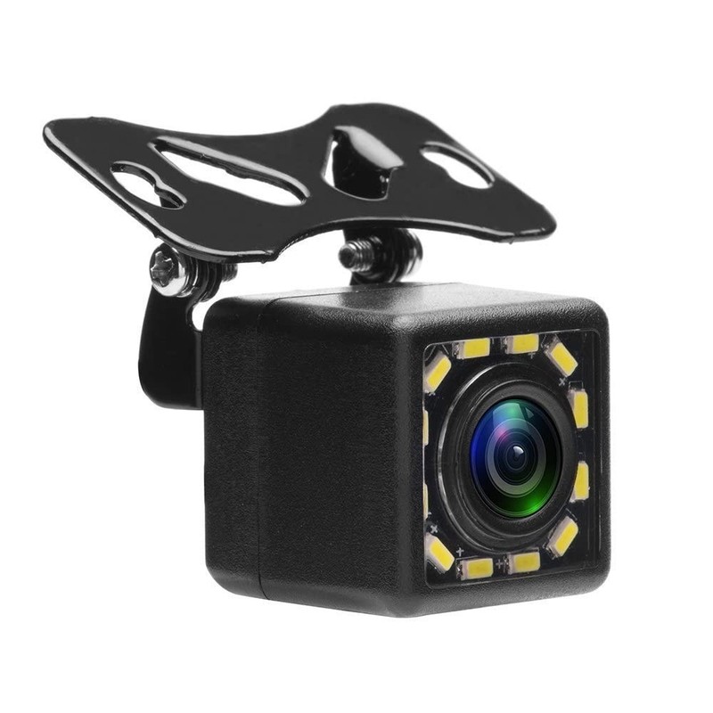 Car Backup Camera, Rear View Camera Ultra HD 12 LED Night Mini, Black