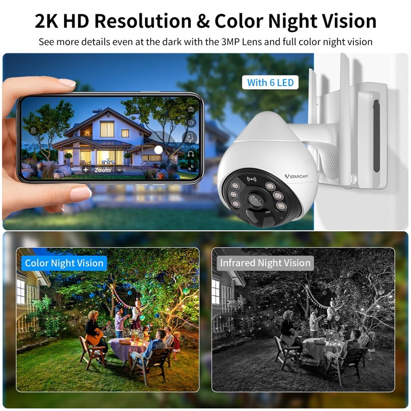 4G Cellular Cameras Wireless Outdoor, 3MP Battery Powered Cameras for Home Su... gallery