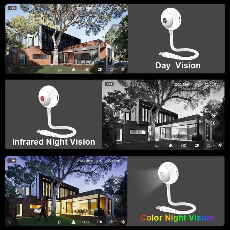 5MP WiFi LED Bulb Camera Indoor Two Way Audio Night Vision Wireless Camera gallery