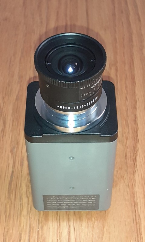 CCTV Security Video Camera with Computar Lens 3.6 mm 1:1.6 1/2 gallery