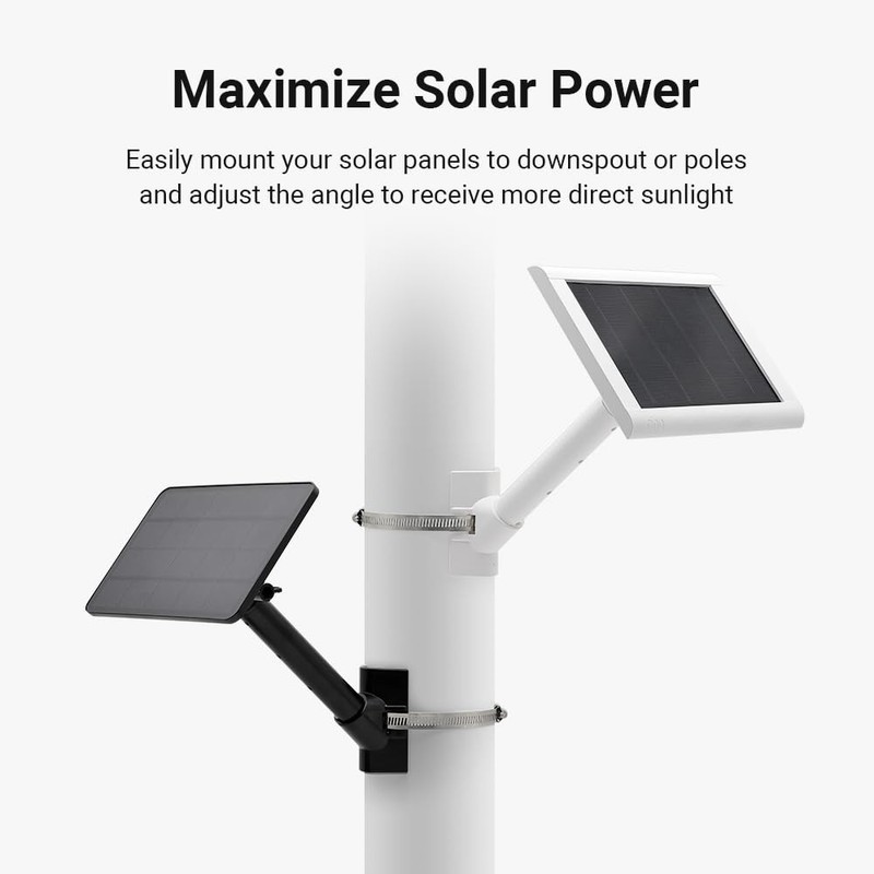 Universal Solar Panel Pole Mount for Ring, Eufy, Arlo, Wyze, Reolink Solar Pa... gallery