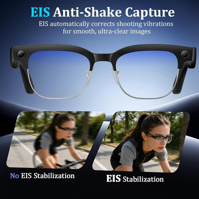 AI Smart Glasses with 4K HD Camera, 800W Anti-Shake Bluetooth Camera Glasses, gallery