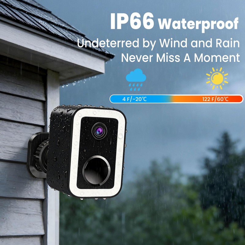 【2 Pack】Security Cameras Wireless Outdoor, Color Night Vision Even in the Dar... gallery