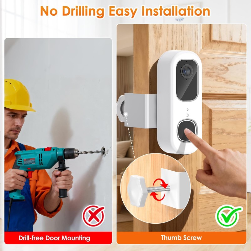 Anti-Theft Doorbell Mount for Arlo Video Doorbell 2K (2nd Gen), Arlo Camera M... gallery