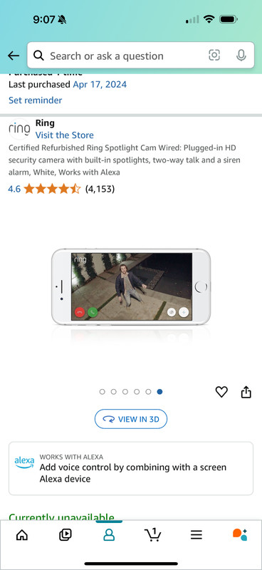 Ring Wired Outdoor Security Camera - White gallery