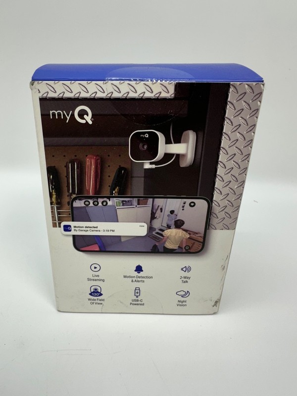 MyQ Smart Garage Camera Gen 2 White Wi-Fi SmartCam Magnetic Mount 141-4368-000 gallery