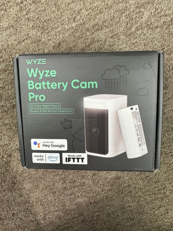 Wyze Battery Cam Pro 2K Outdoor Security Camera | Color Night Vision | Radar