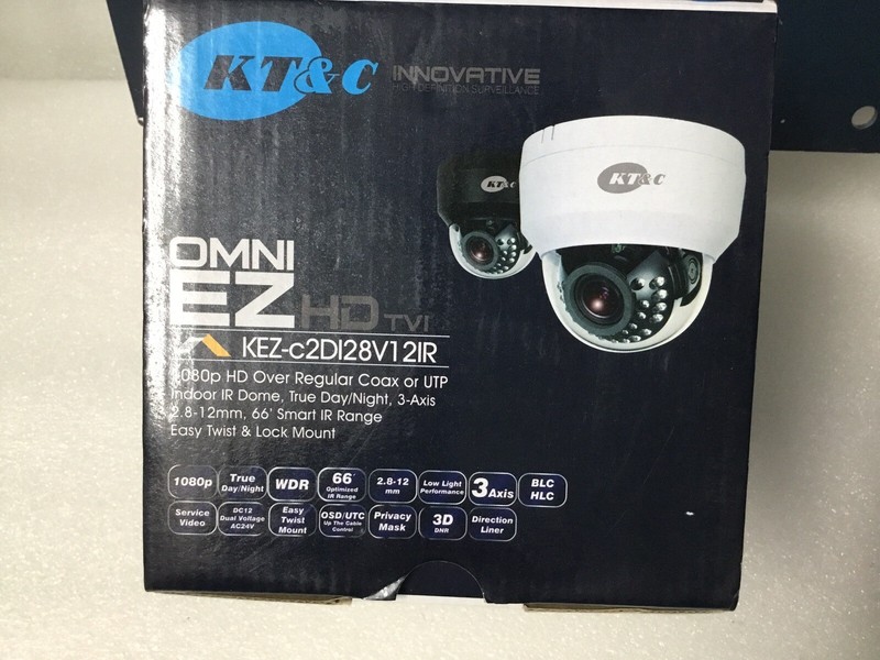 KT&C KEZ-C2DI28V12IRNW Security Color Camera OMNI EZ HD-TVI 2.1MP 1080P 2.8-12mm gallery