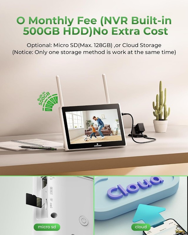 Complete Solar-Powered Security Camera System with Motion Alerts & Night Vision gallery