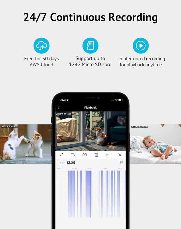 Laview 4MP Security Camera 5G& 2.4Ghz, 360°2K Security Cameras Wireless Outdoor gallery