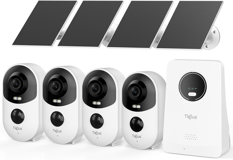 Solar 4MP Wireless Security Cameras – Color Night Vision, No Subscription, 2-Way