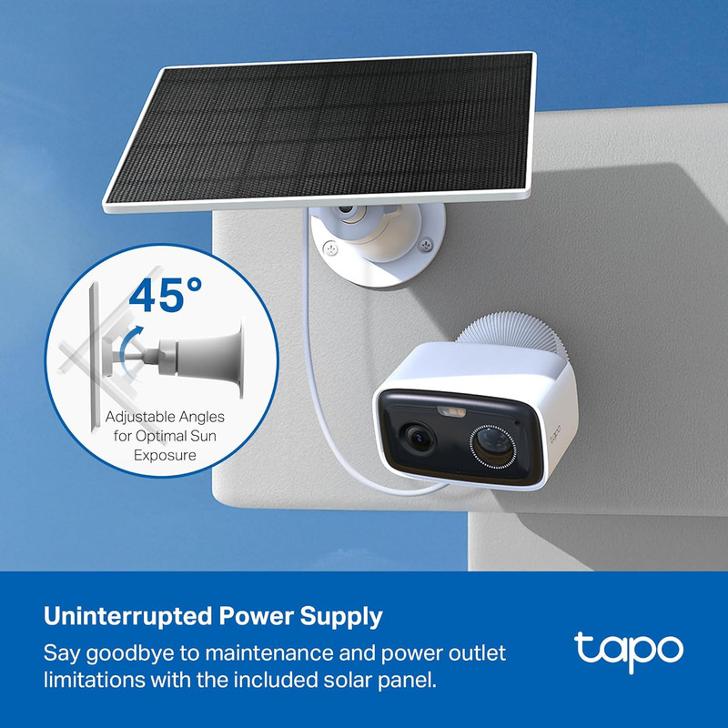 Tp-Link C400 KIT Outdoor Battery Camera W/Solar Panel Base, Wireless, 1080P, Fre gallery