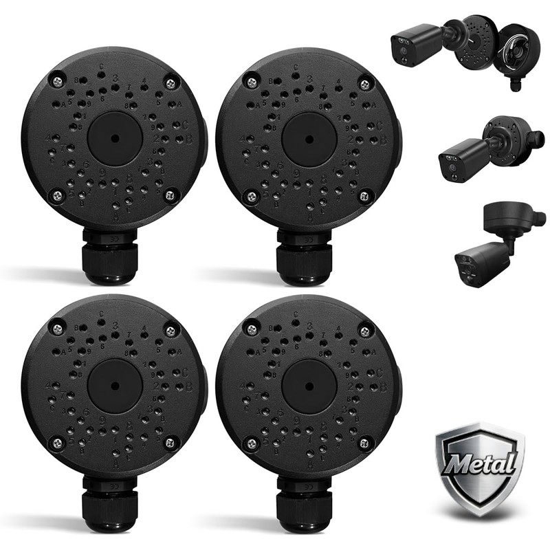 (Metal Aluminum & Waterproof) Junction Box Mount Bracket, Universal for Bulle...