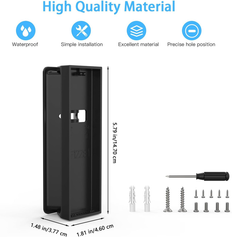 Adjustable Angle 0 to 35 Degree Eufy Doorbell Mount for Eufy Security Video Door gallery