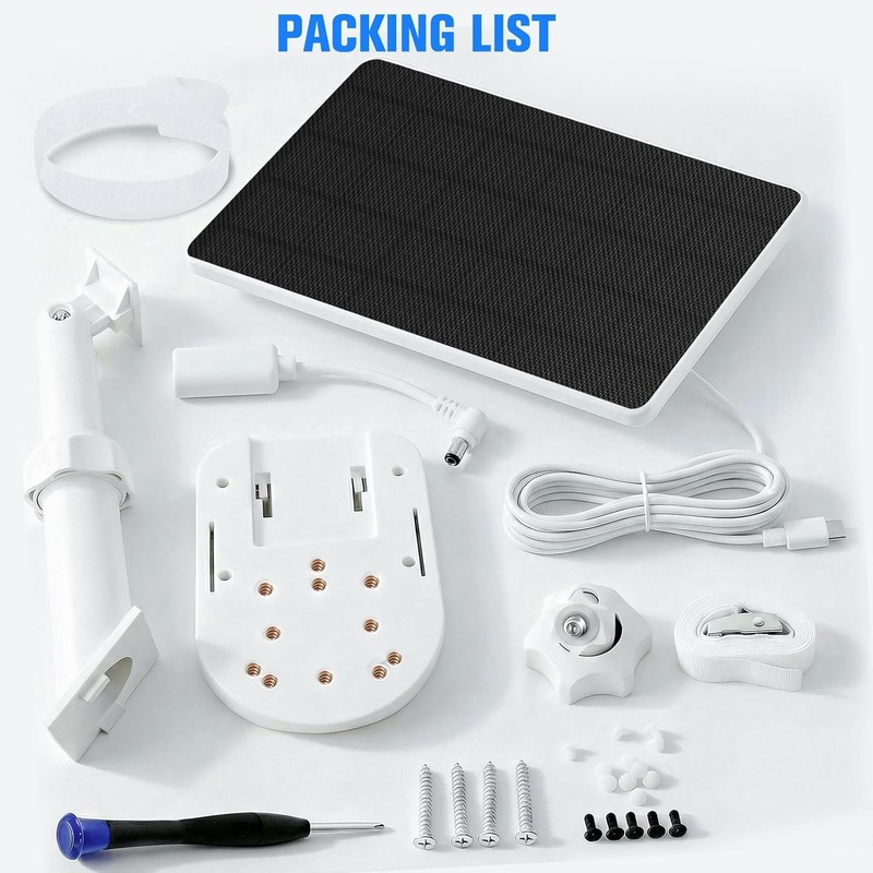 6W Solar Panel W/ Camera Mount Ring Spotlight Cam Plus/Pro Battery Ring Stick Up gallery