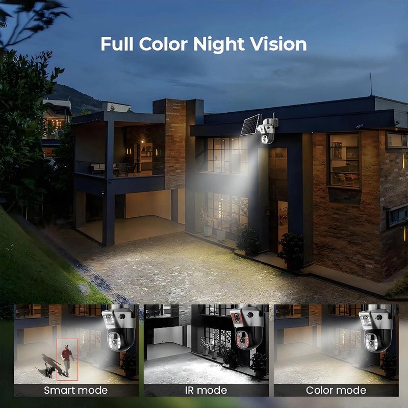 Outdoor Solar Camera Full Color HD Night Vision Low Power Consumption Monitor gallery