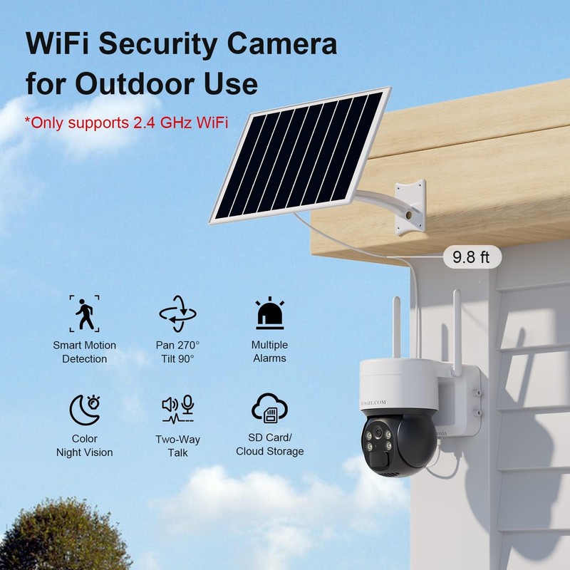 Security Cameras Wireless Outdoor, Free Cloud Storage, Solar WiFi Cameras for... gallery