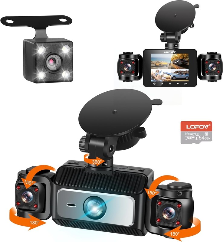 Mejor Camara De Seguridad FHD 1080P Para Carros De 360° Cámara De 4 Canales