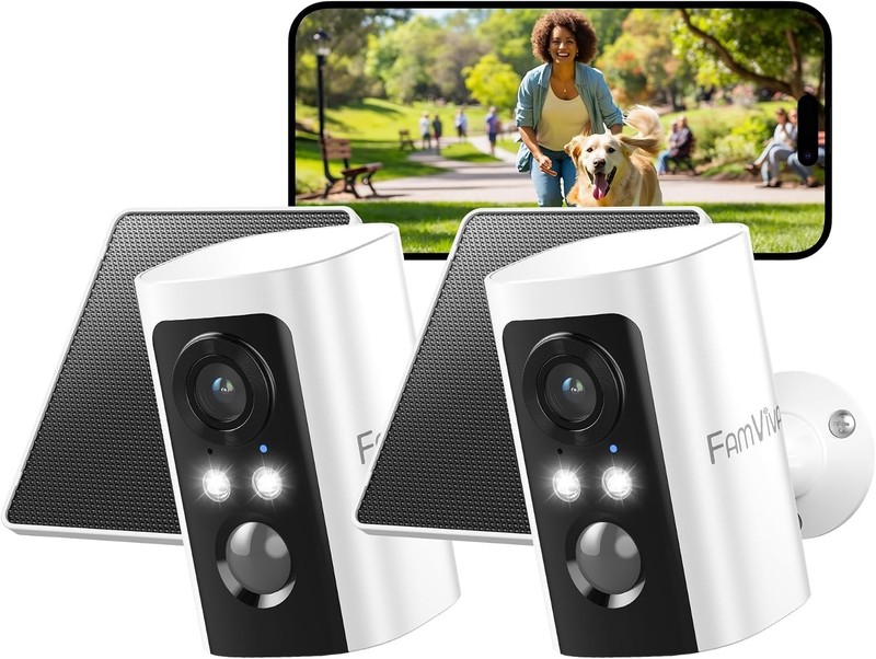 Wireless Outdoor Security Camera System with AI Detection and Color Night Vision gallery