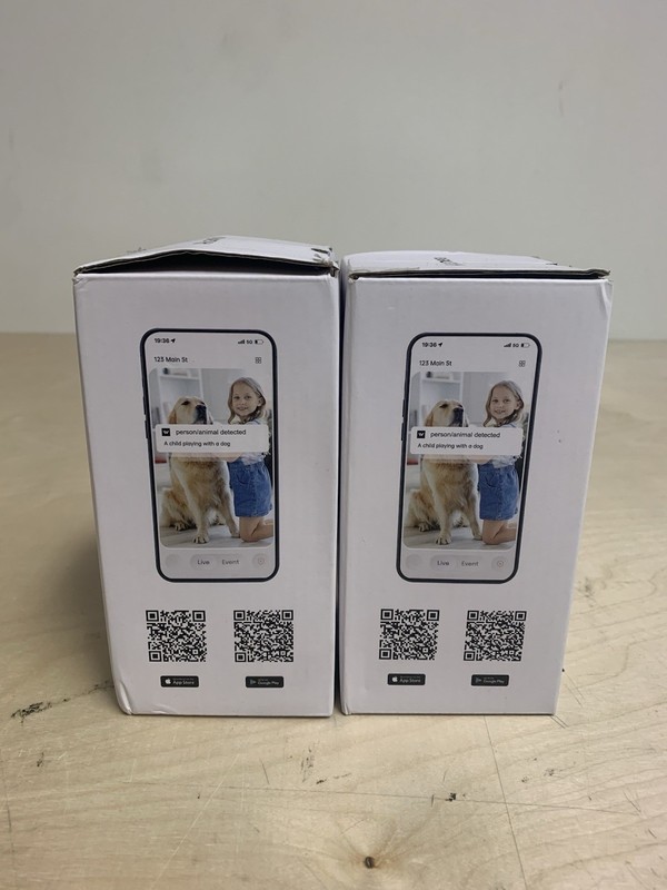Set of 2 Indoor Camera 5G&2.4G WiFi Cameras Home Security Instant 911 Alert Used gallery