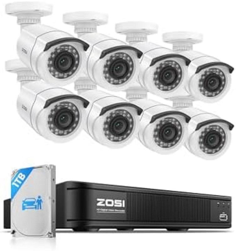 8 Camaras De Seguridad Wifi Exterior 1080P Inalambrica Con Vision Nocturna Video