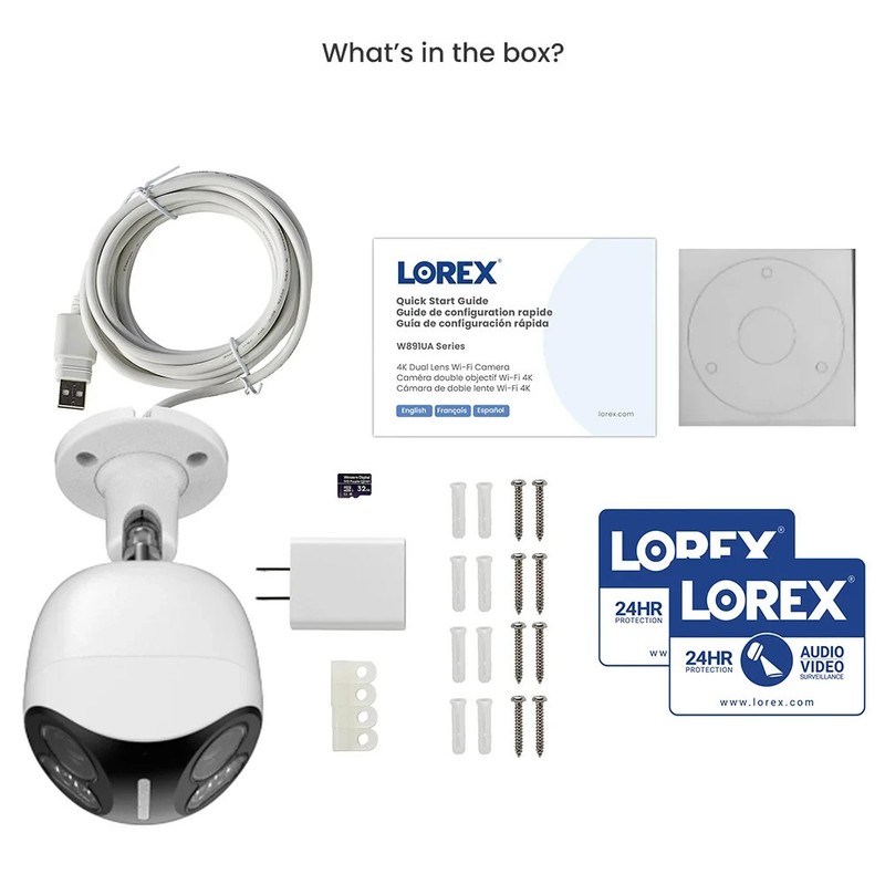 Lorex 4K 8MP Dual Lens IP Wired Security Camera with Lorex Fusion 12MP NVR gallery