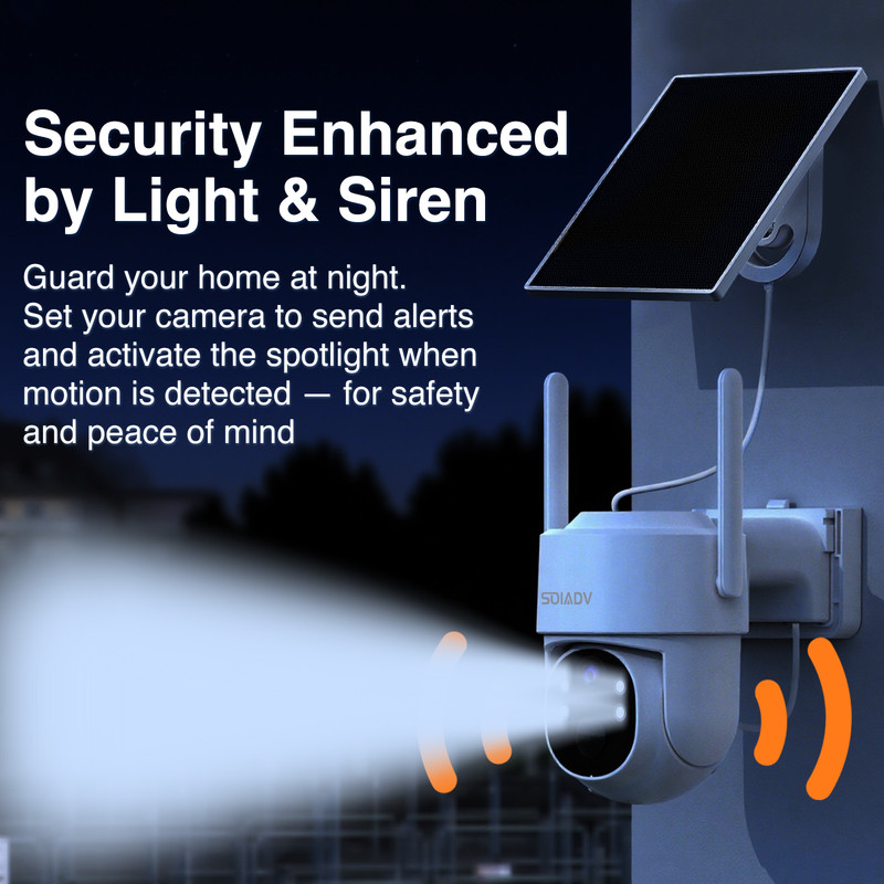 Wireless Solar Battery Powered Pre Recording 6S Camera Security System IP65 PTZ gallery