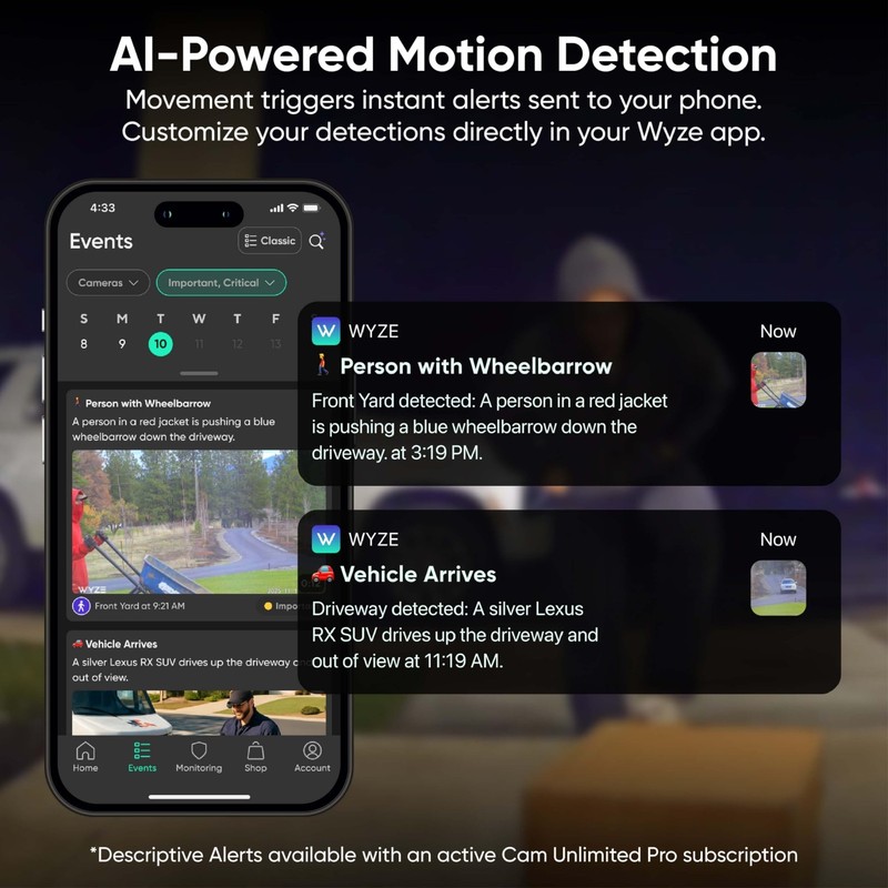 Indoor HD WiFi Security Camera - Color Night Vision, Motion Detection, 24/7 Reco gallery