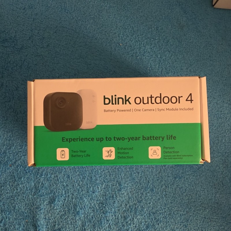 New Blink Outdoor 4 Smart Security Camera Wire Free W/ Sync Module Sealed 1080p