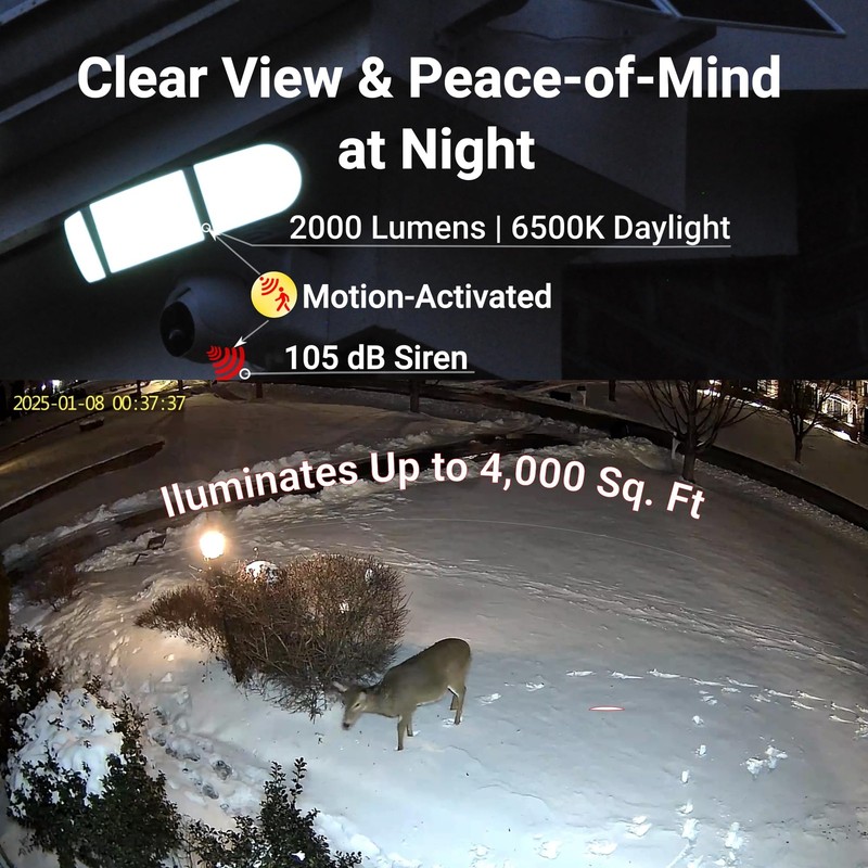 24/7 Recording Solar Floodlight Security Camera Wireless Outdoor, Motion-Acti... gallery