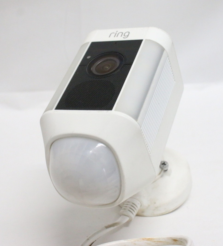Ring 5L5C4T Spotlight Security Camera Plugged-In HD Wired White - FOR PARTS gallery
