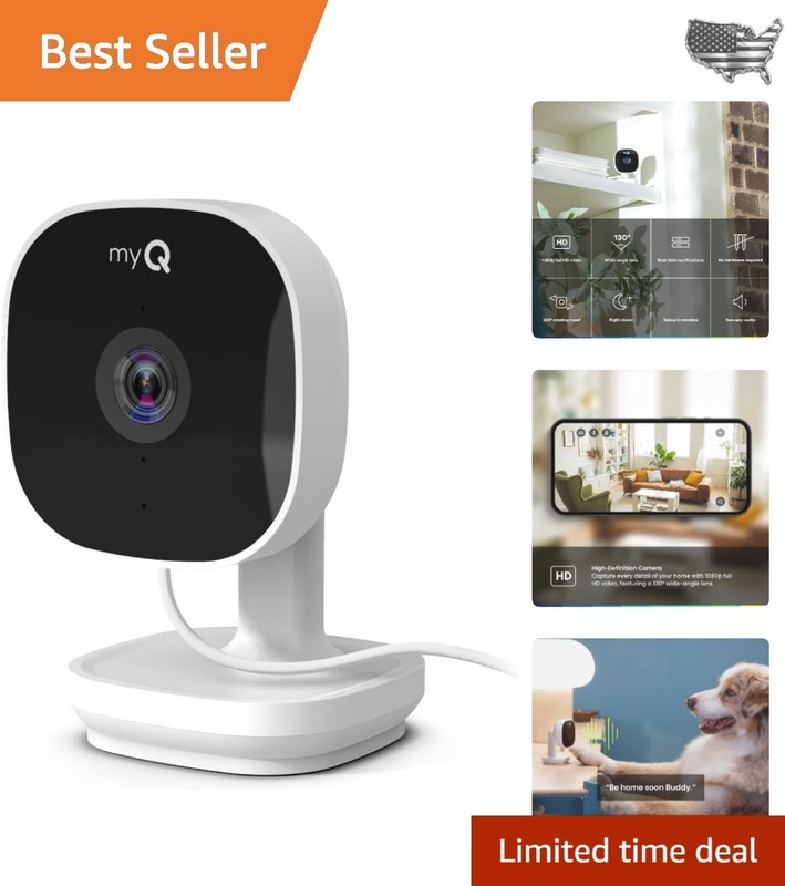 130-Degree Wi-Fi Indoor Camera with Real-Time Alerts and Two-Way Communication