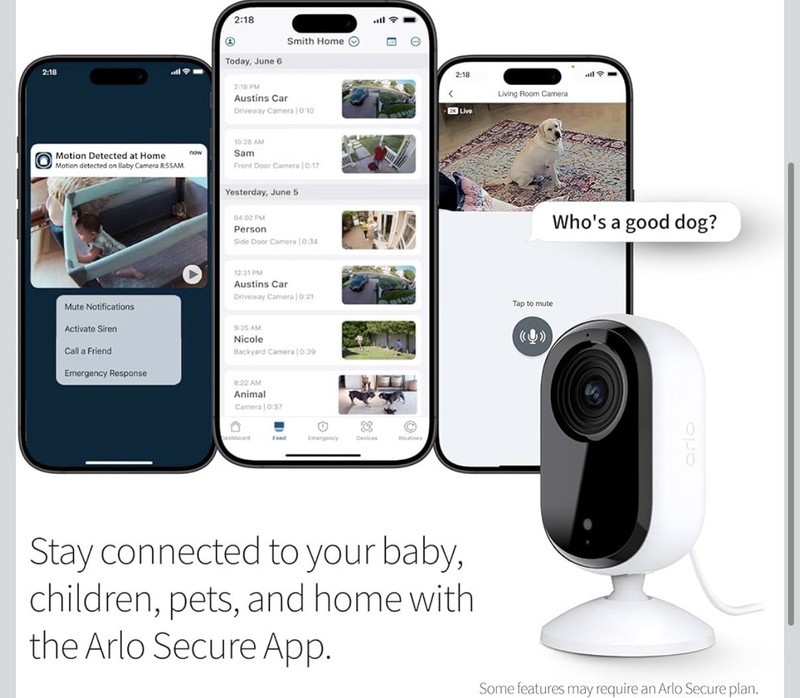 Arlo Essential Security Camera 2K | Outdoor-Indoor | 2nd Gen 2 pack gallery