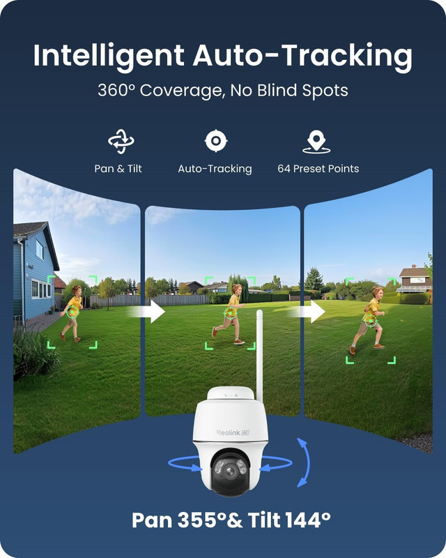 4K Solar Security Cameras Wireless Outdoor System, Color Night Vision, 360° Pan gallery