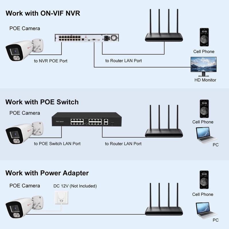 4MP PoE IP Bullet Camera with Microphone/Audio, IP Security Camera Outdoor In... gallery