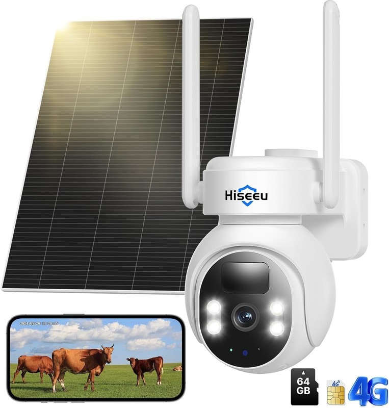2K Camaras De Seguridad Solar Para Exterior Casa Inalambricas Con Tarjeta SIM 4G