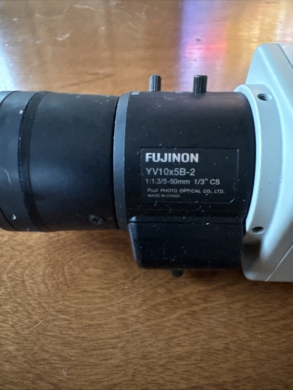 JAVS CCTV Camera JAV-JC11N Untested With Lens Fuji on YV10x5B-2 1:1.3/5-50mm gallery