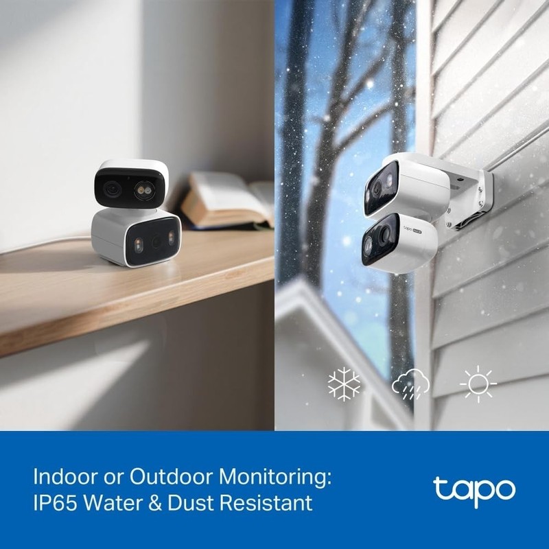 2K Indoor/Outdoor Dual Lens Pan/Tilt Security Camera - 125° Wide-Angle, Motion D gallery