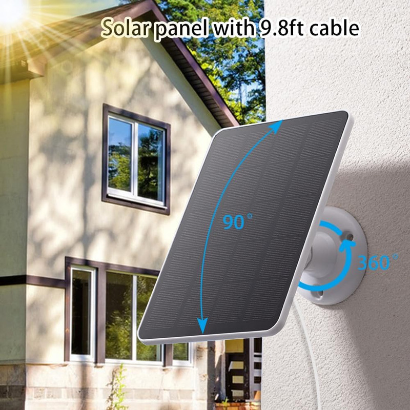 Solar Panel Compatible with Simplisafe Outdoor Camera Series 2 Wireless, 4W 5V S gallery
