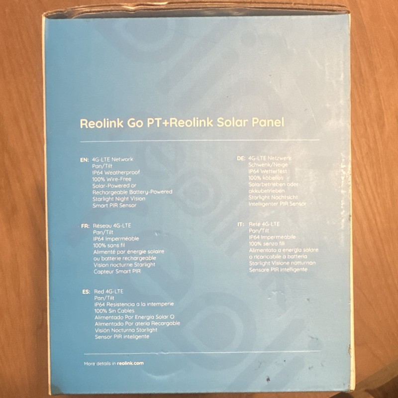 Reolink Go PT 1080P 4G LTE Wireless PTZ Camera + Solar Panel, White gallery