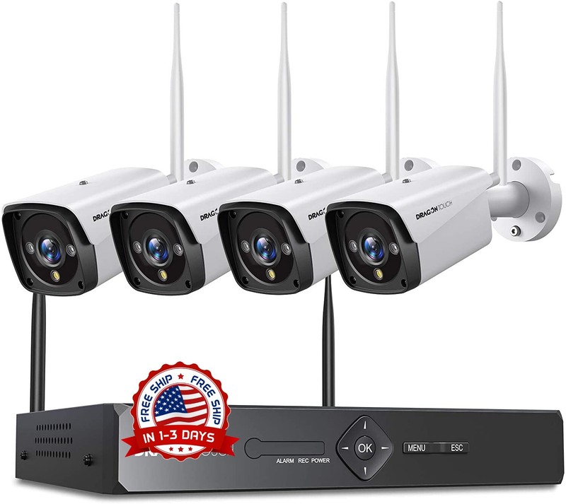 Camaras De Seguridad Para Casa Oficina 4 Camaras Inalámbricas Afuera Adentro NEW