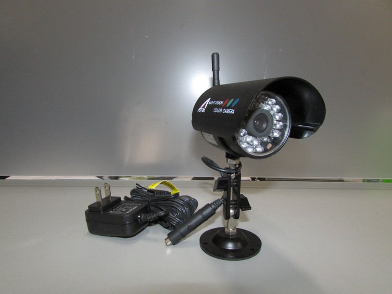 Wireless Surveillance Infrared Camera + Receiver + Power Supply Set gallery