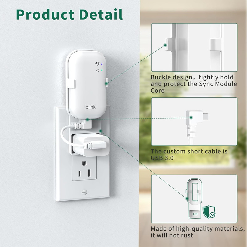 Blink Sync Module Core Mount,Compatible with Sync Module Core,Space Saving,No Me gallery