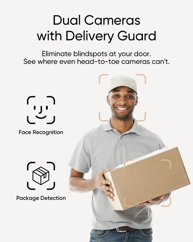 EUFY E340 Video Doorbell with 2K Full HD Security Camera and Delivery Guard gallery