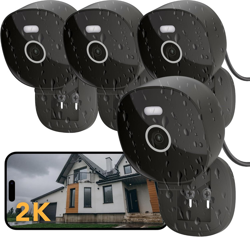 2K Security Camera Indoor Outdoor Color Night Vision Works Alexa