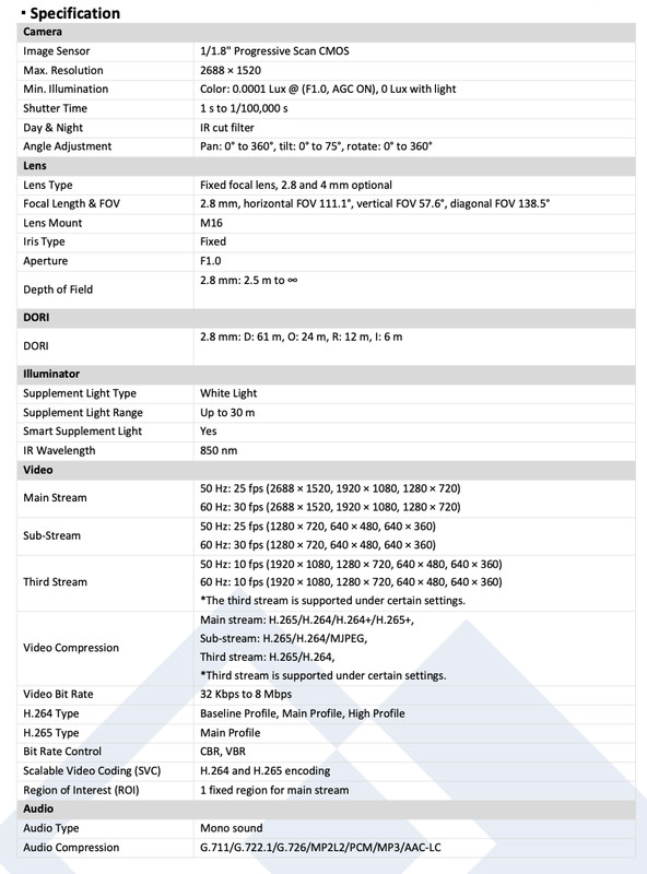 CMIP3CD42WI-28LAISP 4MP Camera gallery