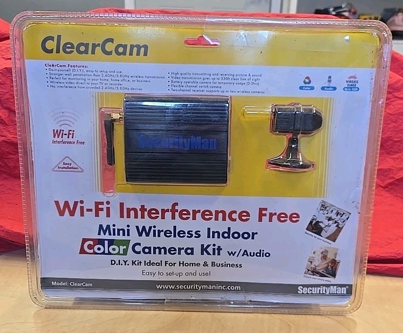 ClearCam Wifi Interference Free Mini Wireless Indoor Color Camera w/ Audio