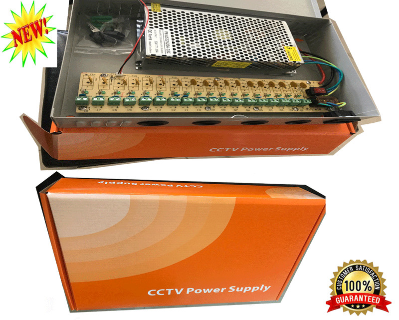 New 12V 20A 18P Plug in Play Heavy duty Power Box Distribution box CCTV Camera gallery