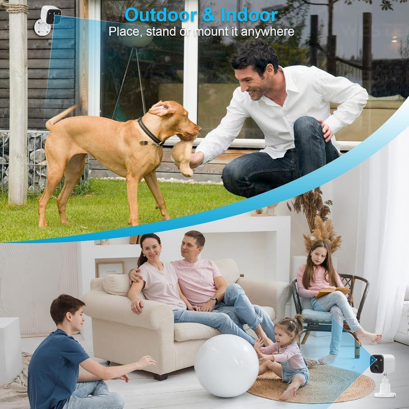 Security Cameras Wireless Outdoor, Battery Powered Wifi Camera for Home Security gallery
