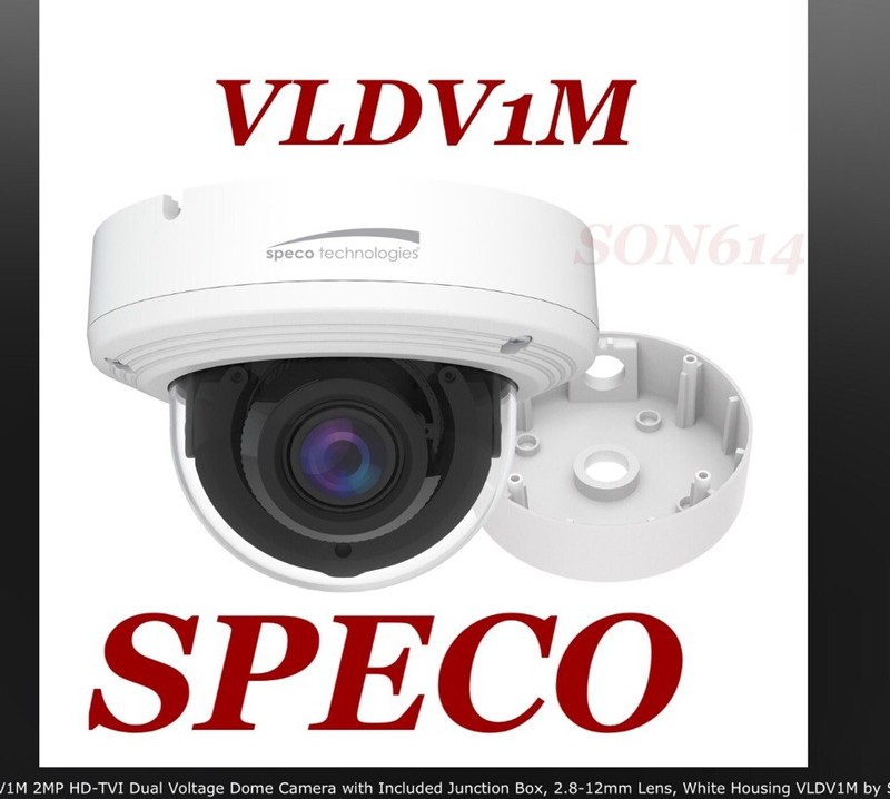 SPECO VLDV1M Security Color Camera W/2.8-12mm 2MP Full HD-TVI AHD CVI 960H NEW! gallery